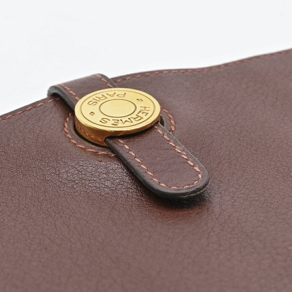 HERMES Dogon Duo MM Bi-fold long wallet Swift leather Brown A stamp - Picture 10 of 10